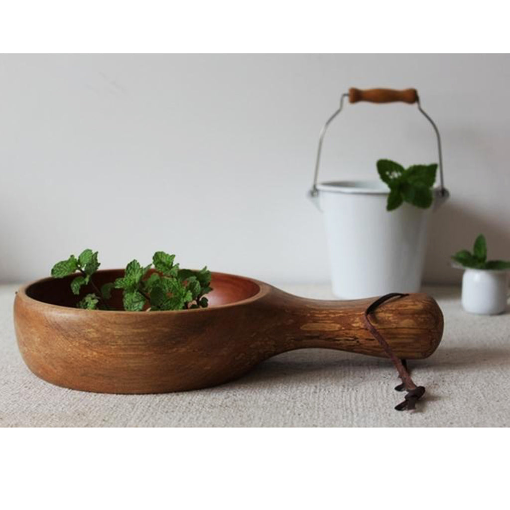 Natural Wood Salad Serving Bowl Handmade Tableware