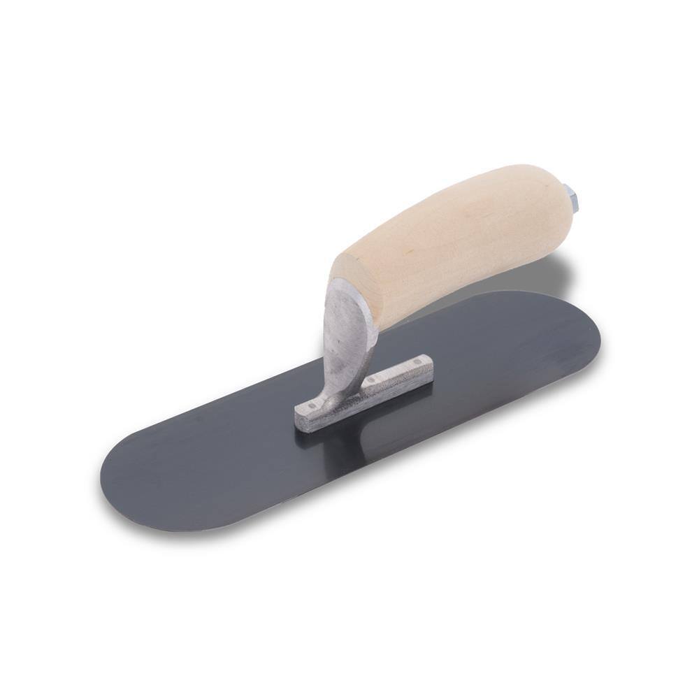 MARSHALLTOWN 10 in. x 3 in. Blue Steel Pool Trowel - Wood Handle SP10B