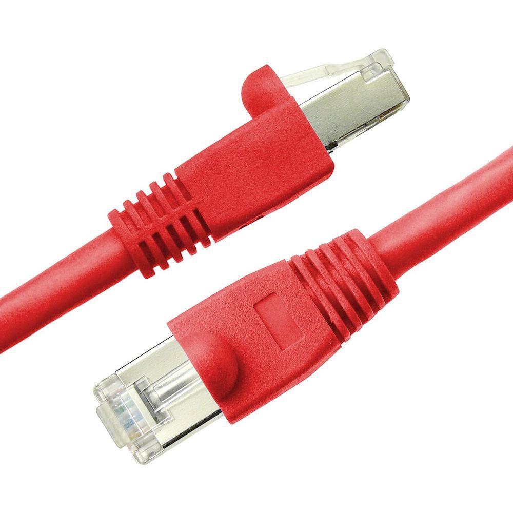 NTW 10 ft. Cat6a Snagless Shielded (STP) Network Patch Cable Red 345-S6A-010RD