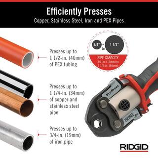 RIDGID MegaPress Compact 1 in. Jaw for Stainless Steel and Carbon Steel Pressing in Small Spaces for Compact Series Tools 48443