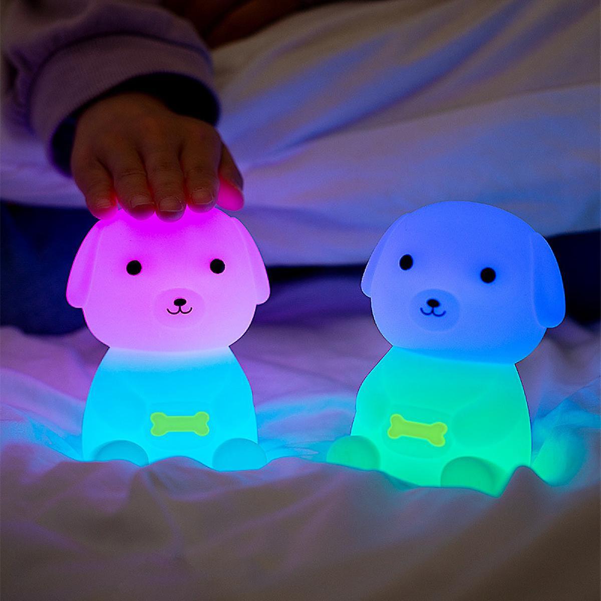 Puppy Night Light For Kids， Silicone Cute Night Light Lamp， Led Rechargeable Kids Night Light Nursery Cute Lamp，  For Girls Kids Room Decor