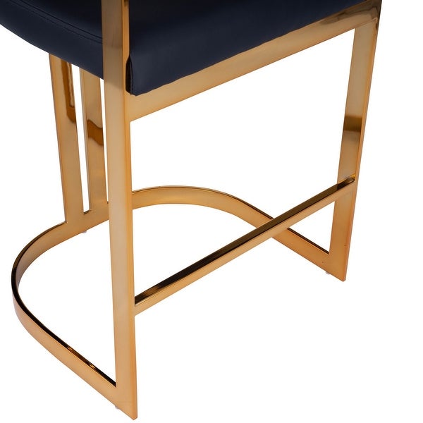 Faux Leather Counter Stool - 28