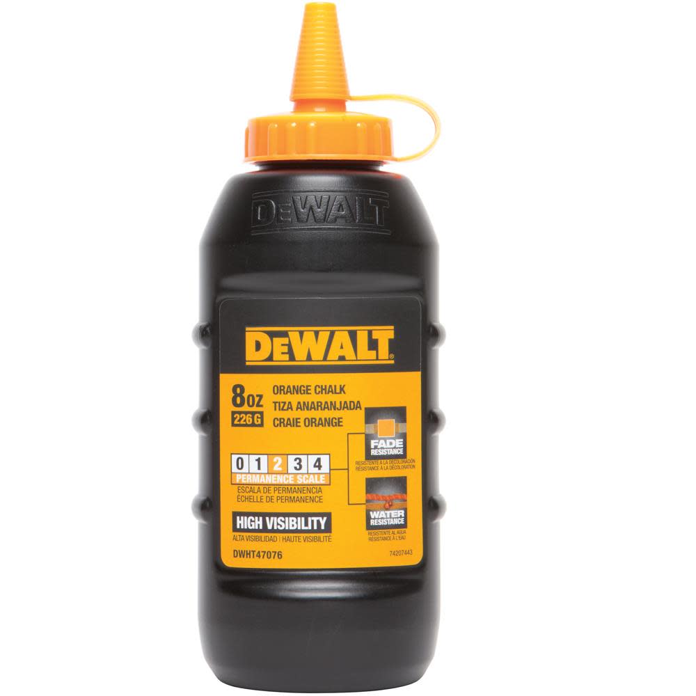 DEWALT 8 oz Chalk - Orange High Visibility DWHT47076L from DEWALT