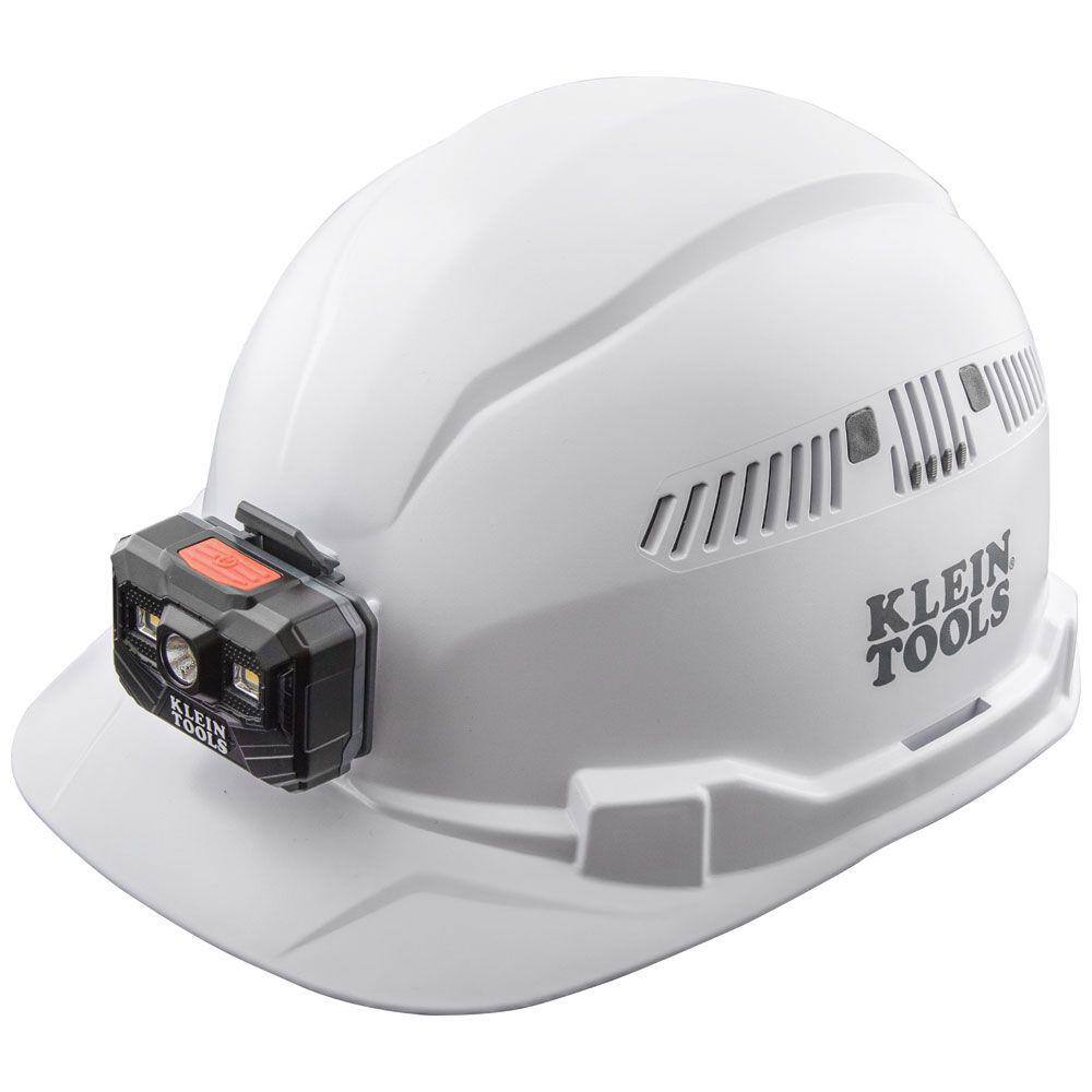 Klein Tools Hard Hat Vented Cap Style with Rechargeable Headlamp 60113RL