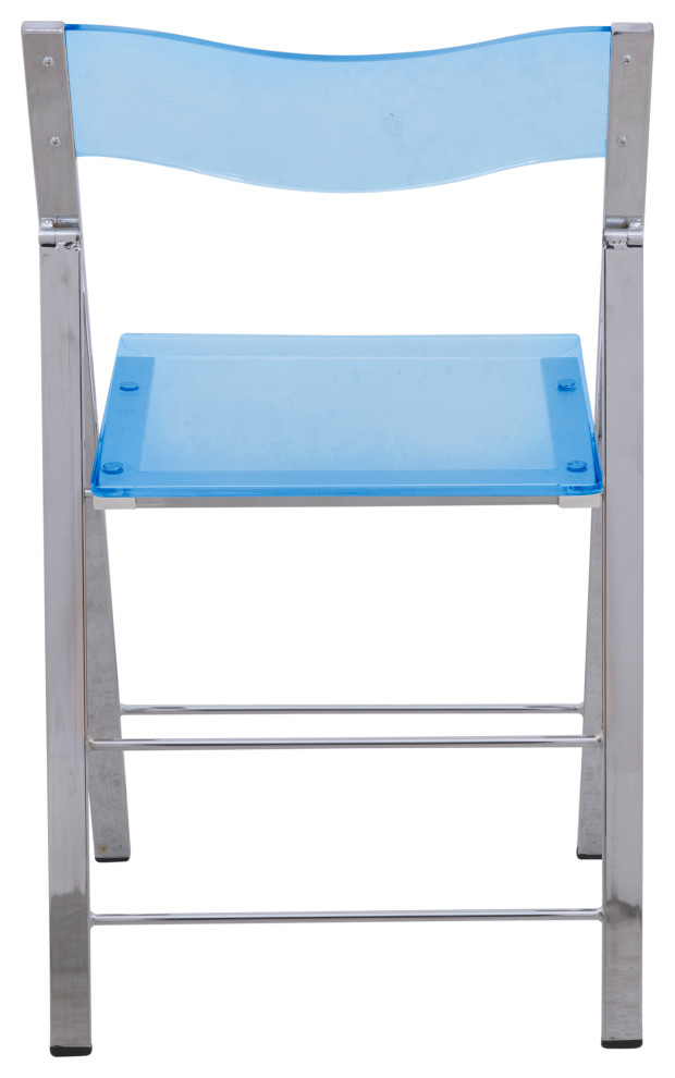 LeisureMod Menno Lucite Acrylic Stackable Dining Folding Chair   Contemporary   Folding Chairs And Stools   by LeisureMod  Houzz