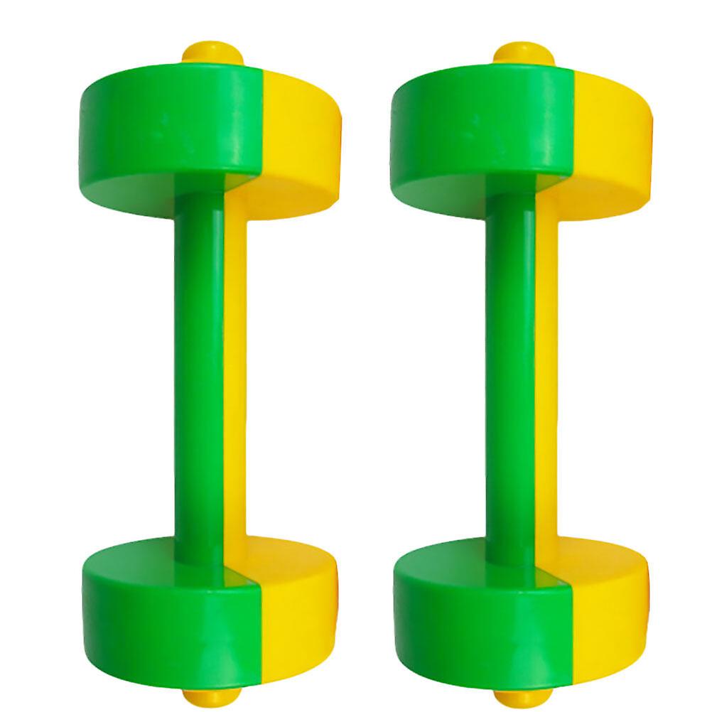 1 Pair Children Dumbbell Toy Plastic Dumbbell Toy Fitness Weight Lifting Dumbbell Gymnastic Equipment Props Early Educational Toys For Kids Gym Home (