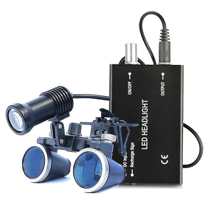 2.5x 3.5x Binocular Magnifier Dental Loupe 3w 5w Led Spotlight Medical Headlight With Rechargeable Battery Surgical Loupes