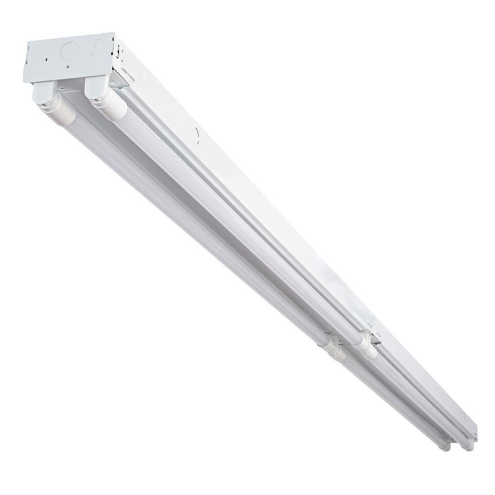 EnviroLite 8 ft. T8 LED White Strip Light Fixture 4000K ST704T1840