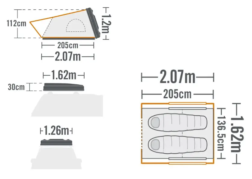 HOTO Aluminum Hard Shell car rooftop tent Side Opening camp roof Waterproof camping Roof Tent