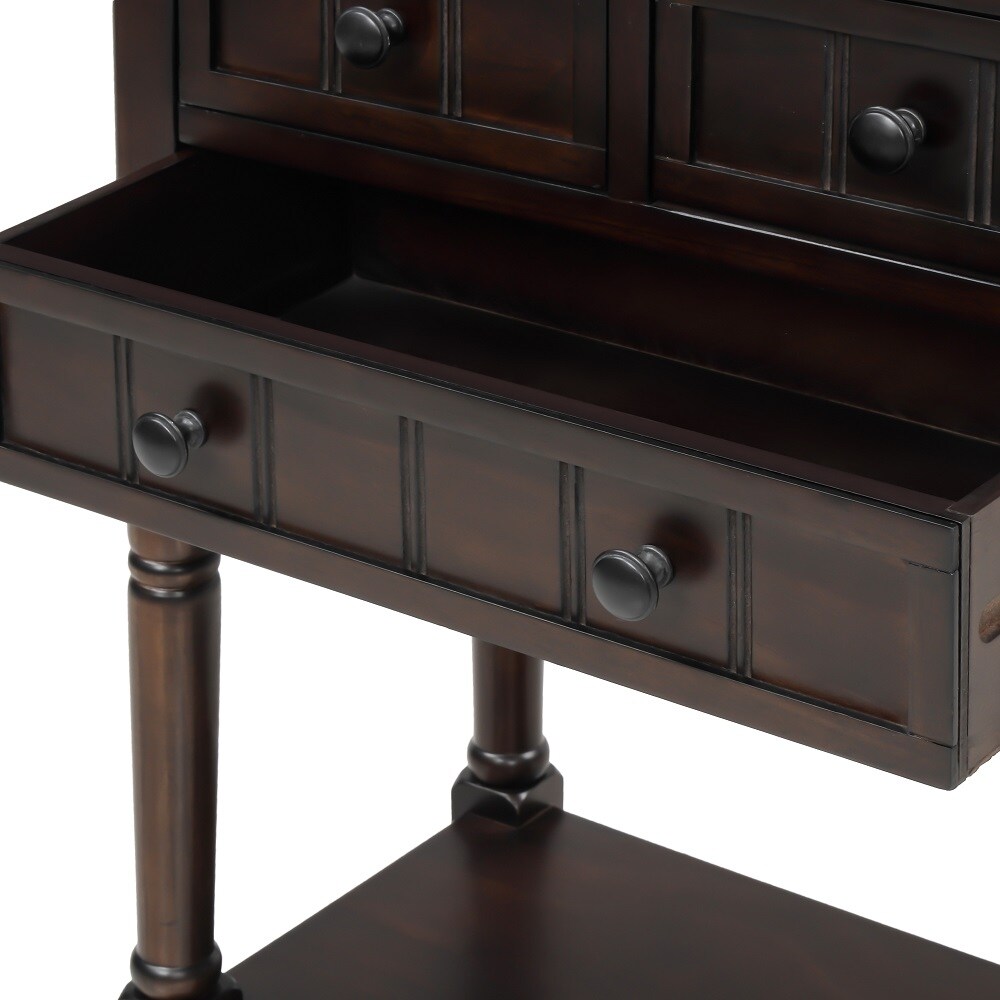 Copper Grove Colby 3 drawer Console Table with Bottom Shelf