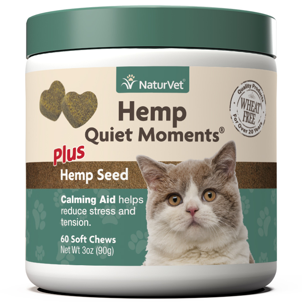 NaturVet Hemp Quiet Moments Cat Soft Chew， 60ct