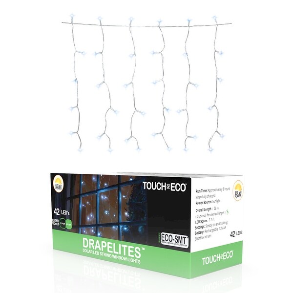 Solar Window Icicle 42 LED String Light