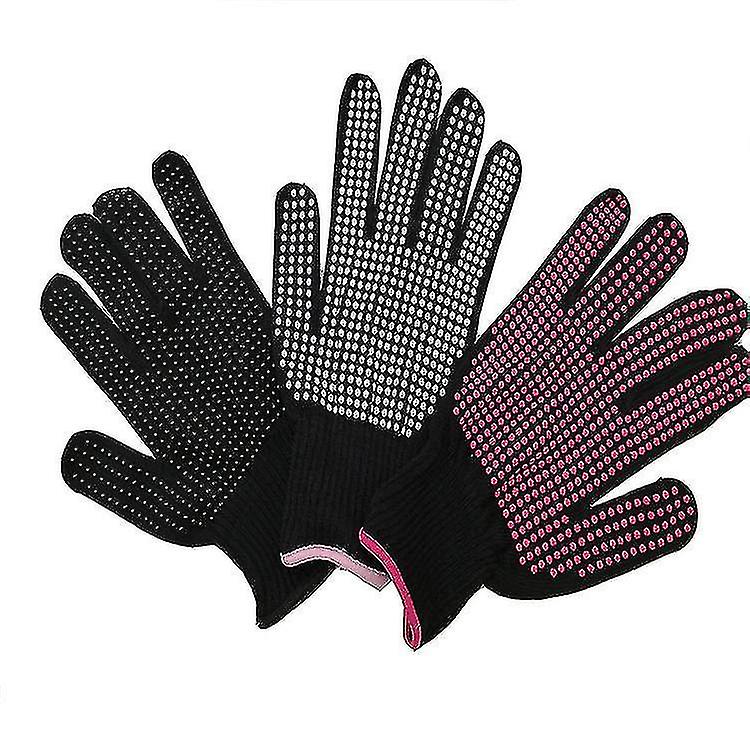 1pair Heat Resistant Gloves With Silicone Bumps， Heat Proof Gloveblack