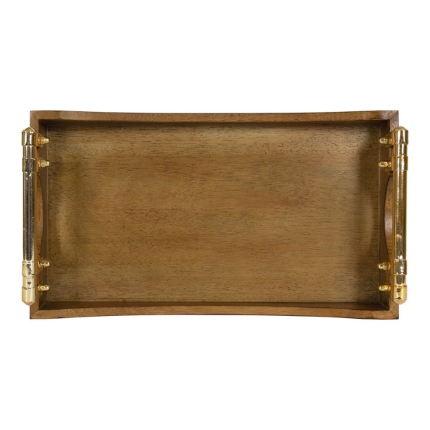 Kate And Laurel Ormond Tray 10x18 5 Brown