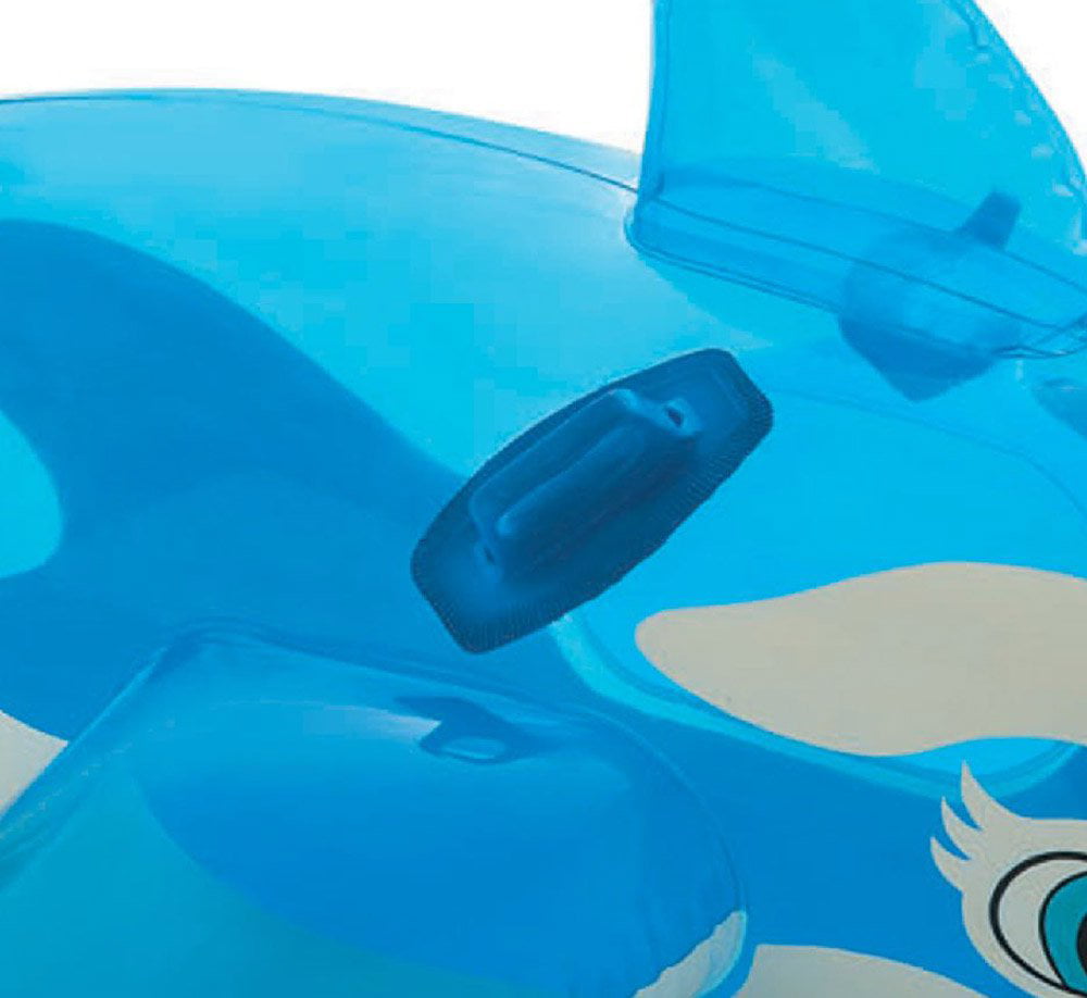 Intex Inflatable Blue Lil Whale Ride On, 60"x45", for Ages 3, Pool Float