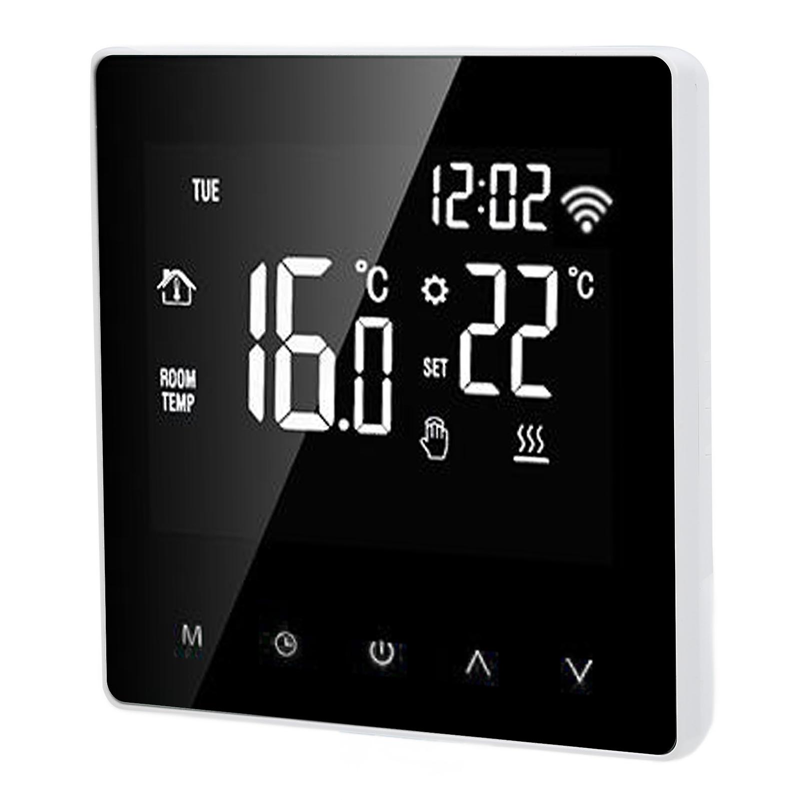 Me81h Smart Wifi Lcd Thermostat Water Floor Heating Wall Boiler Electric Floor Heating Thermostat For Tuya Ac230vwhite Background White Button 3a