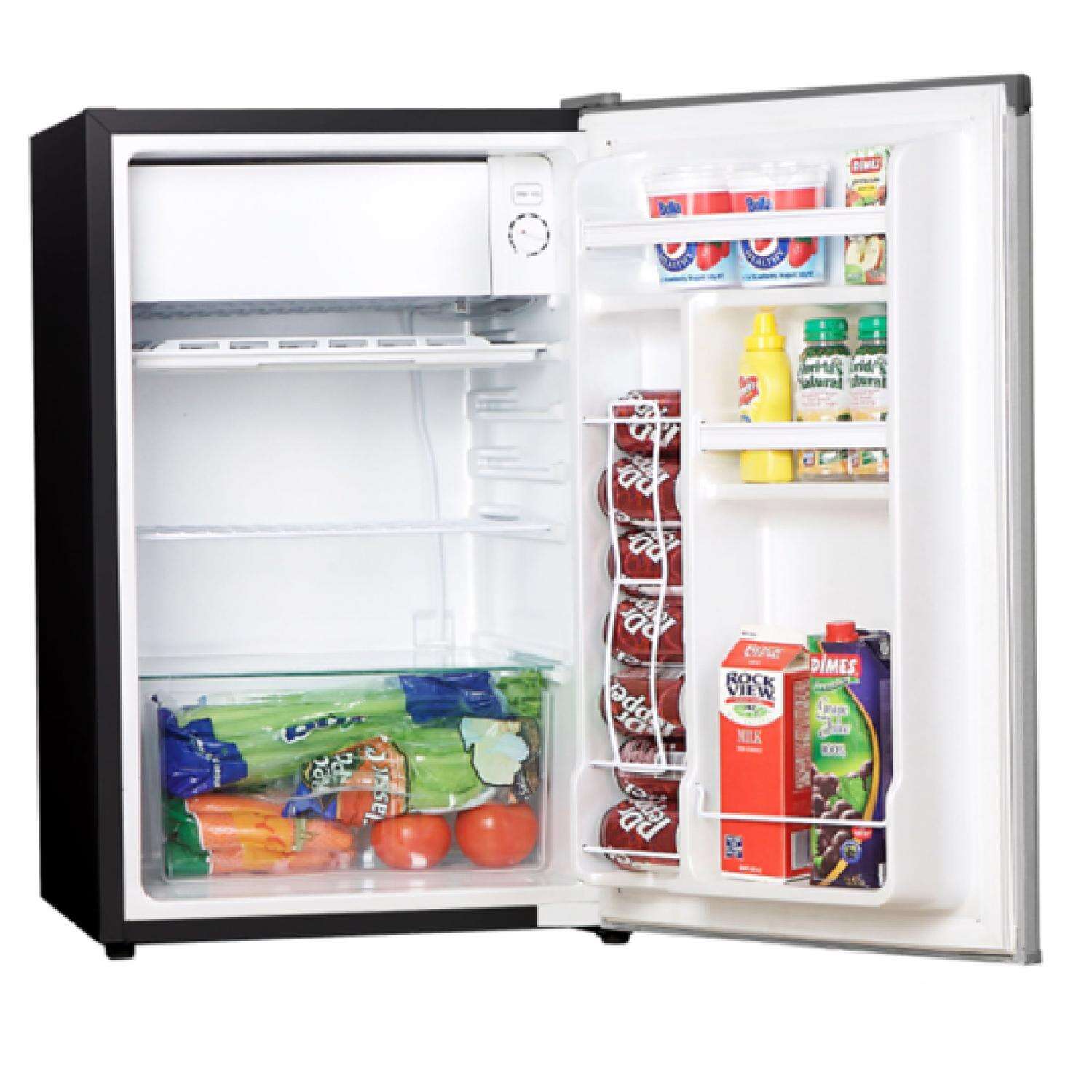 Perfect Aire 2.6 cu ft Black Steel Mini Refrigerator 110 W