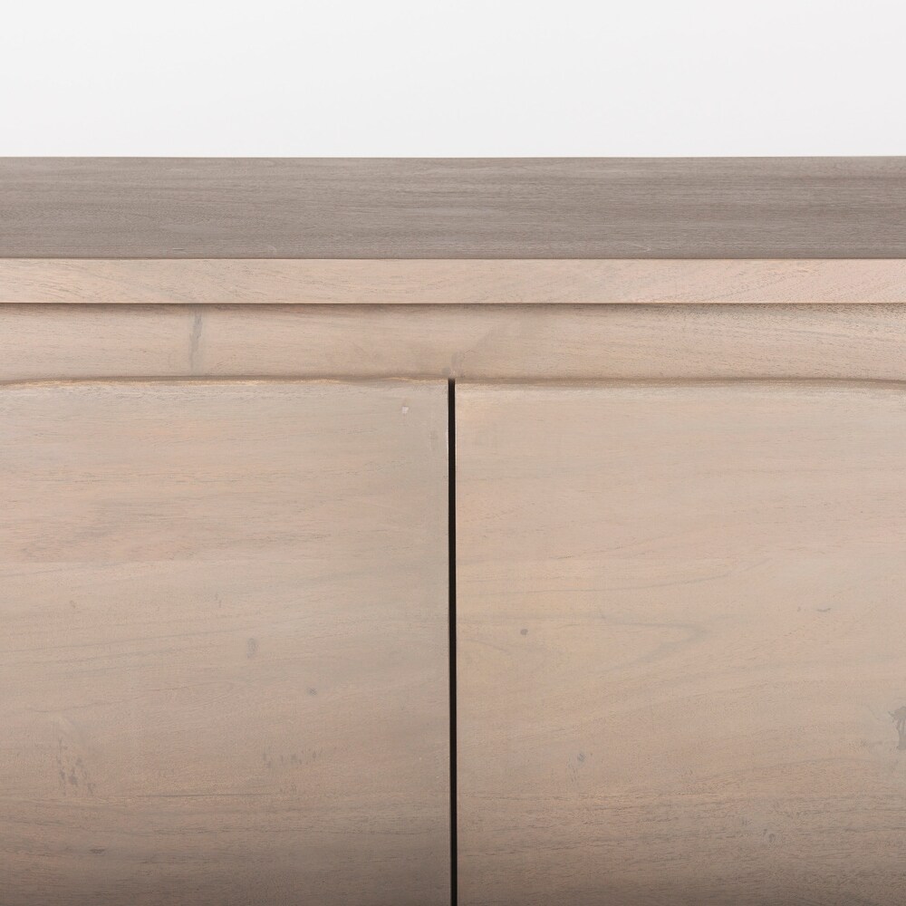 Konstantin Light Brown Solid Wood With Live Edge Doors Sideboard   72.0L x 18.0W x 32.0H