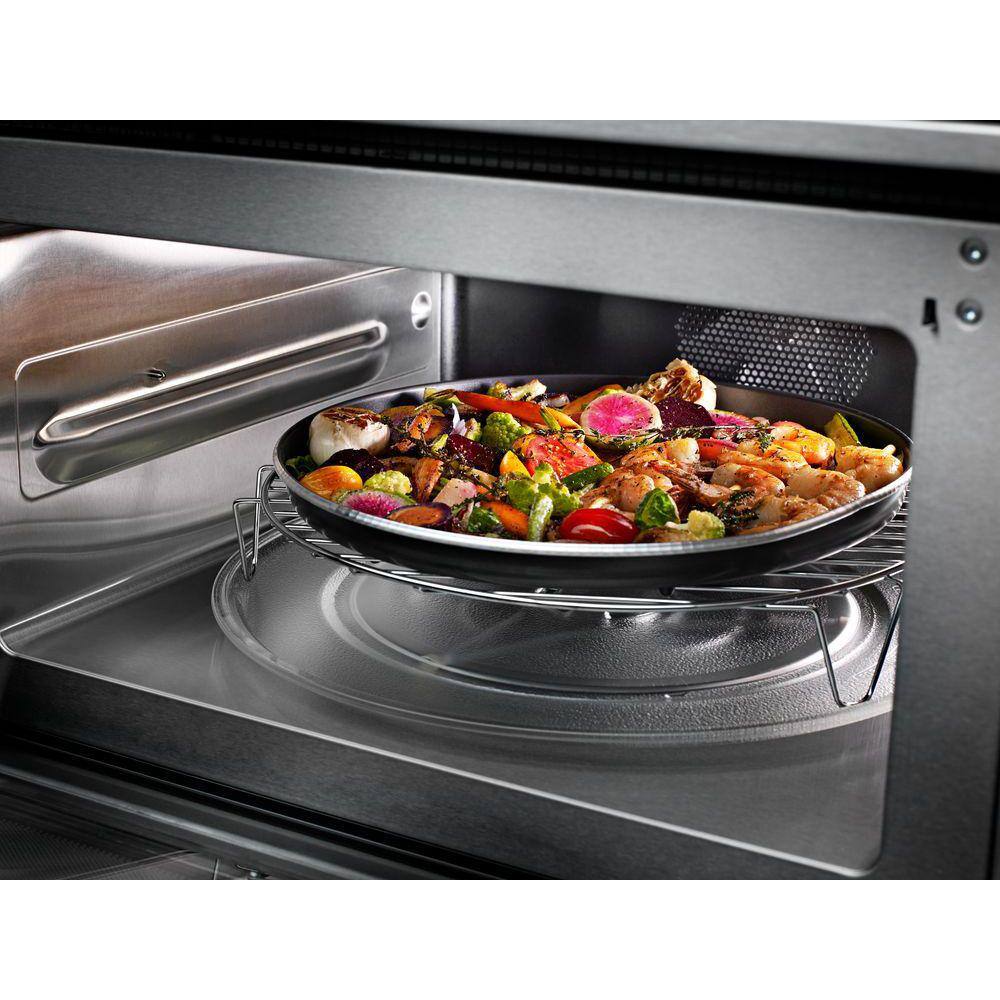 KitchenAid 30 in. Electric Even-Heat True Convection Wall Oven with Built-In Microwave in Stainless Steel KOCE500ESS