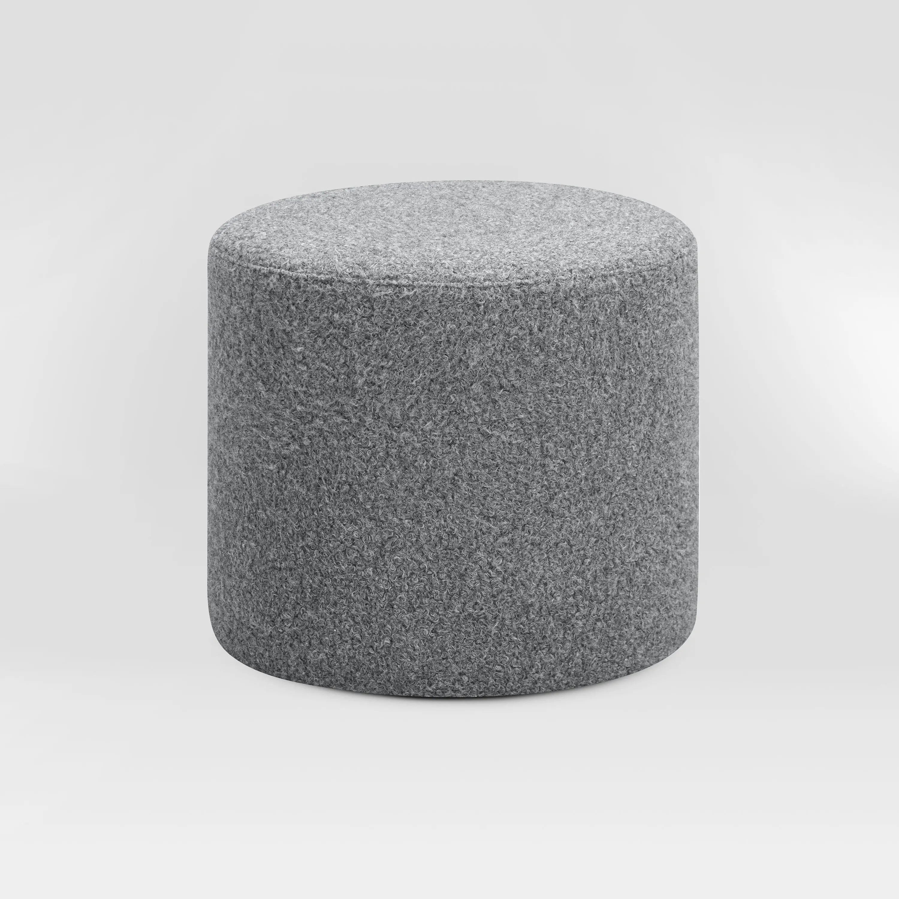 Garrett Gray Round Ottoman