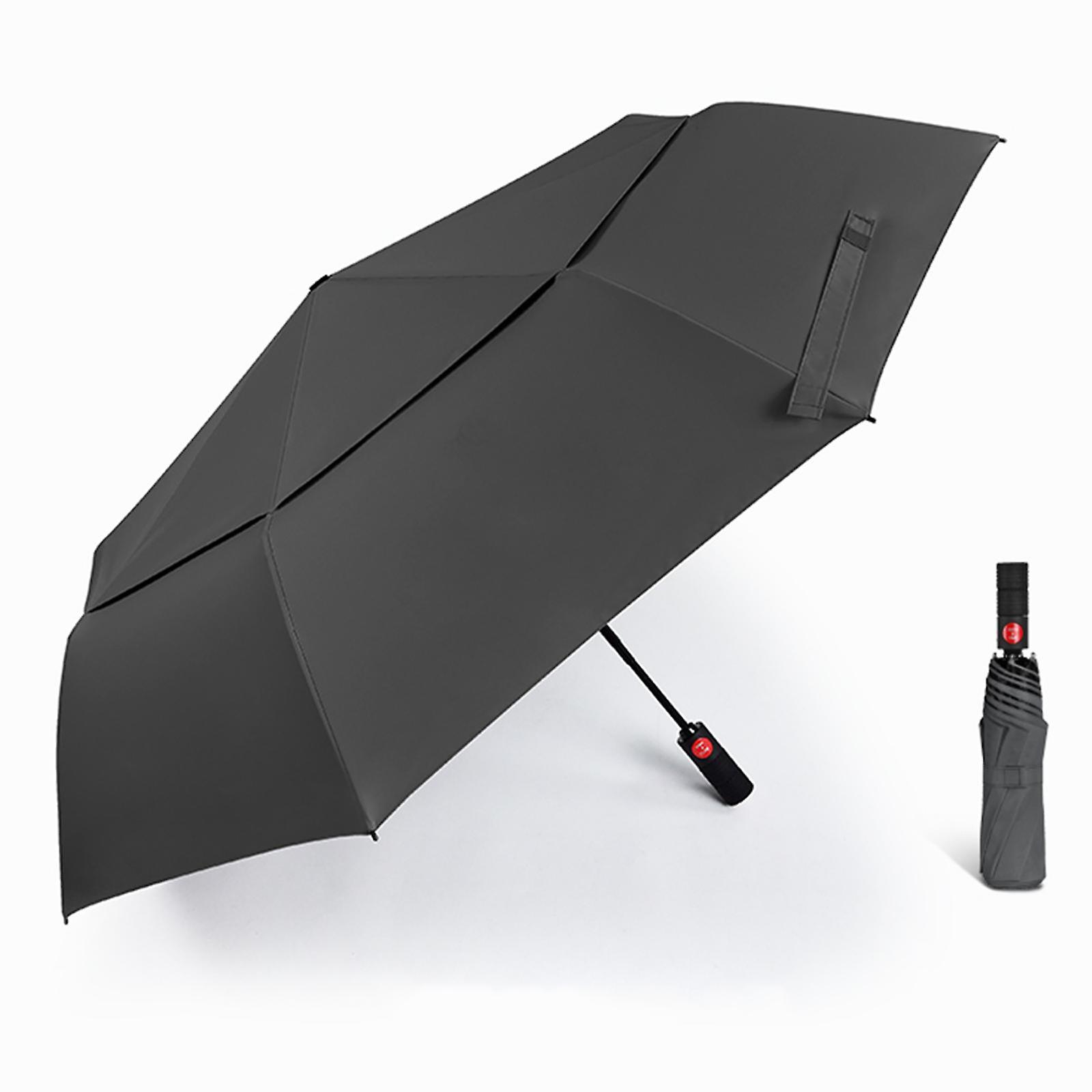 Folding Travel Umbrella Portable Sun Umbrella For Backpacking Walking Hiking Gray