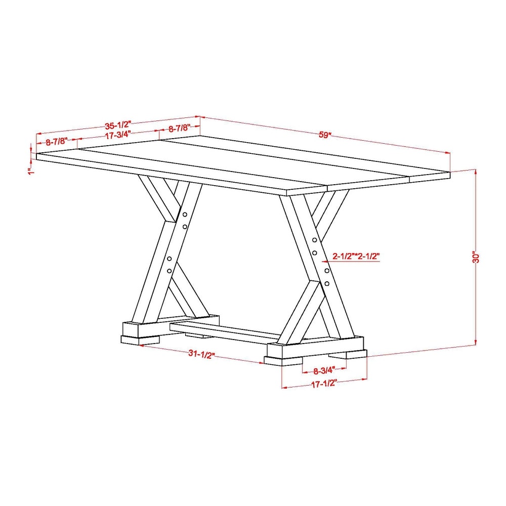 Teasdale Rustic Wood 7 Piece Flip Top Dining Table Set by Furniture of America