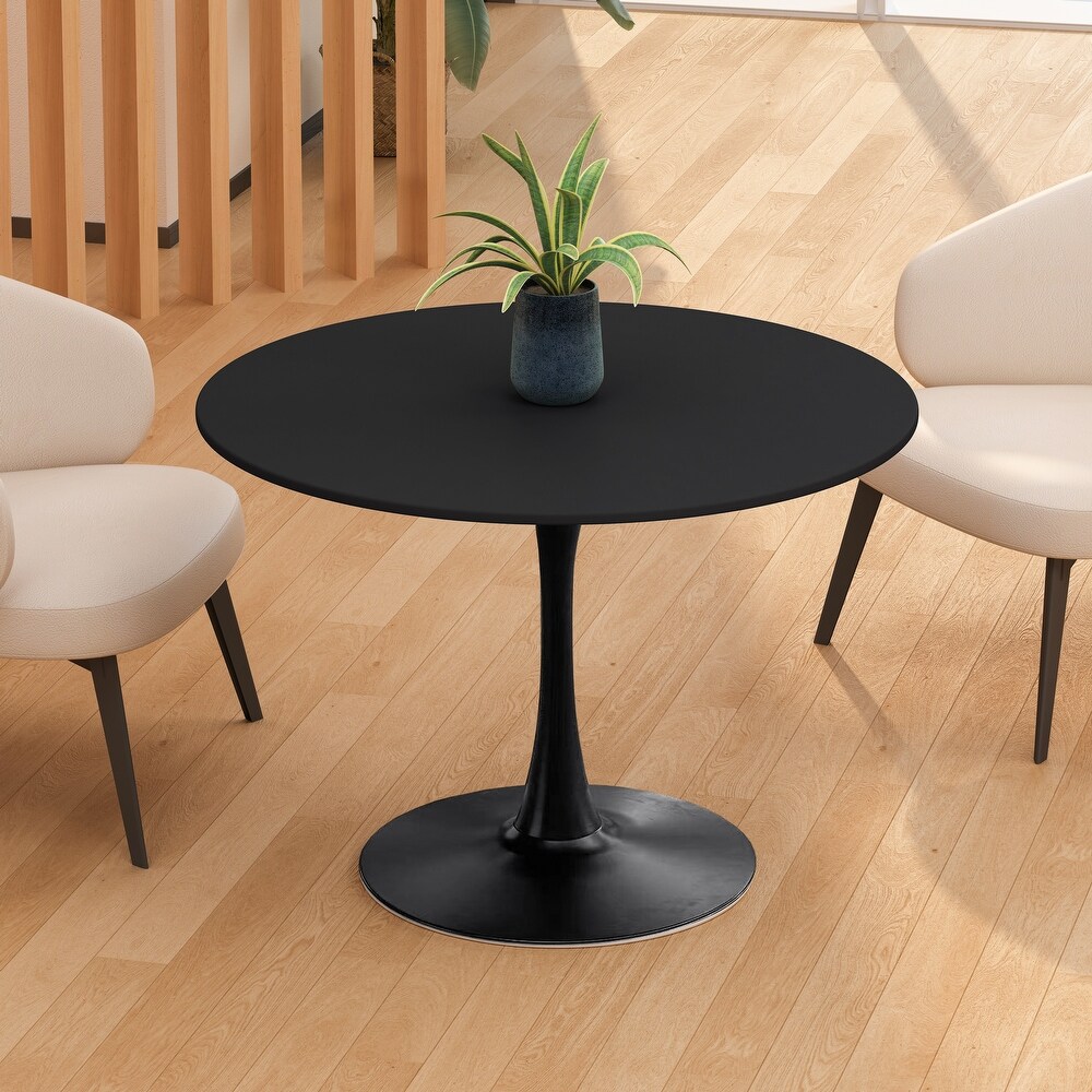 Dining Table with Round MDF Table Top Metal Base