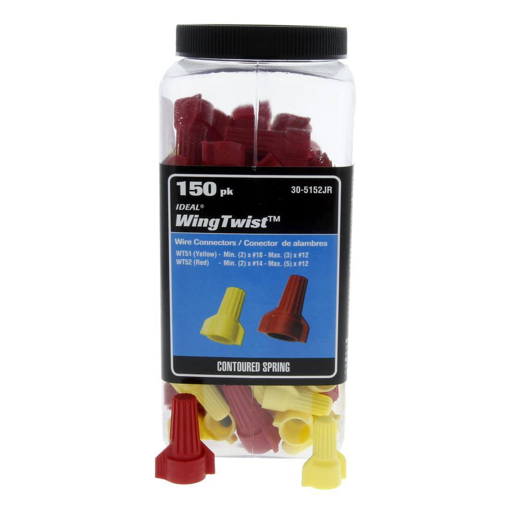 IDEAL WingTwist Assorted Red and Yellow Wire Connectors (150-Pack) 30-5152J