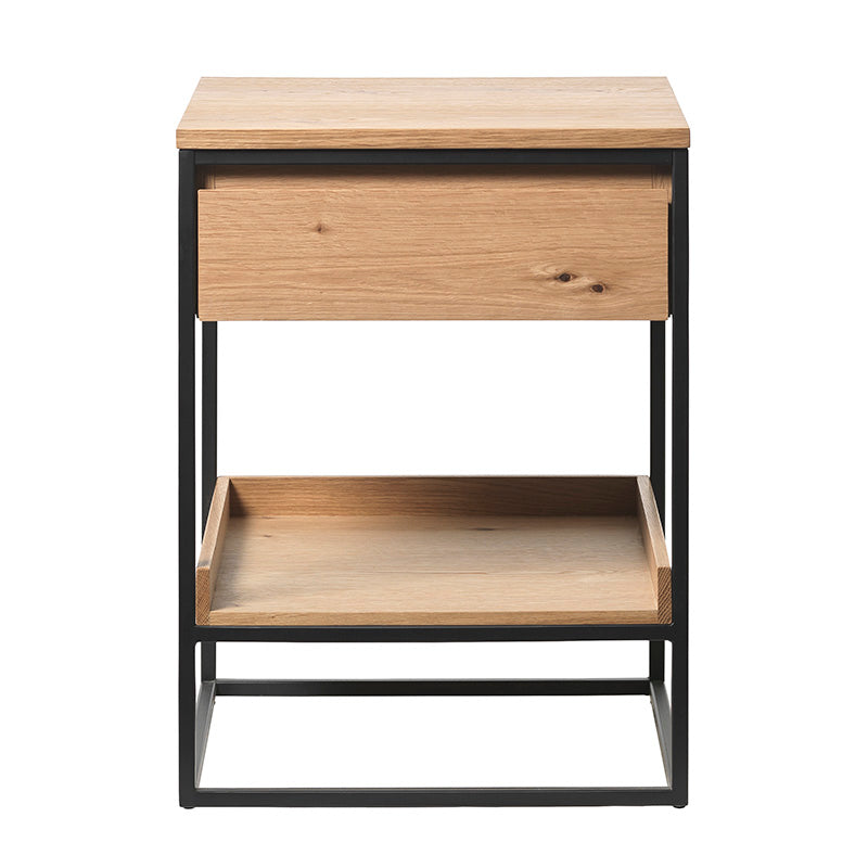 RIVOLI Side Table - Natural Oak / Black