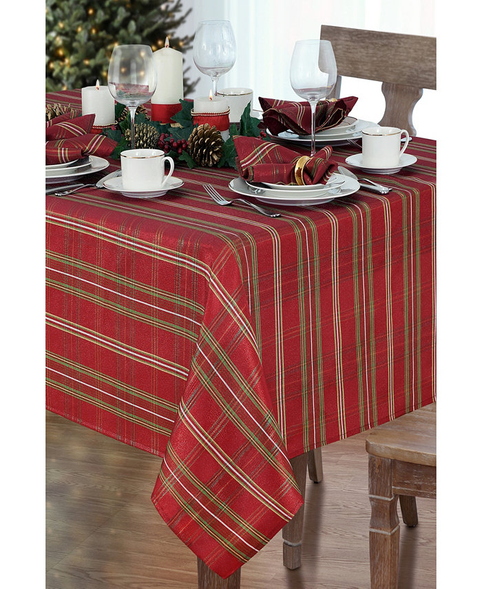 Elrene Shimmering Plaid Tablecloth - 52 x 70