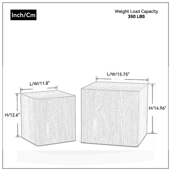 MDF Nesting Table for Living Room， Office ( Set of 2 )