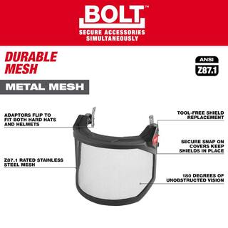 MW BOLT Stainless-Steel Mesh Full Face Shield 48-73-1430