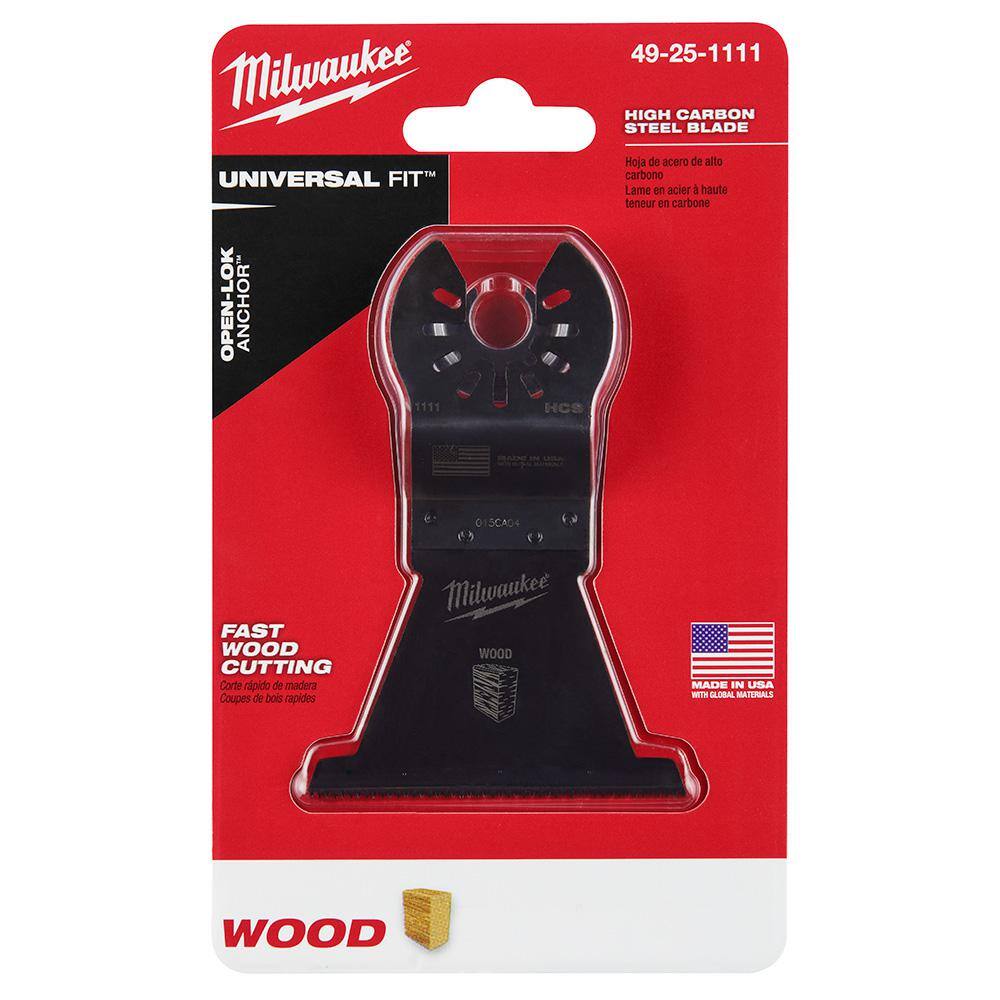 MW 1-38 in. High Carbon Steel Universal Fit Wood Cutting Multi-Tool Oscillating Blade (1-Pack) 49-25-1101