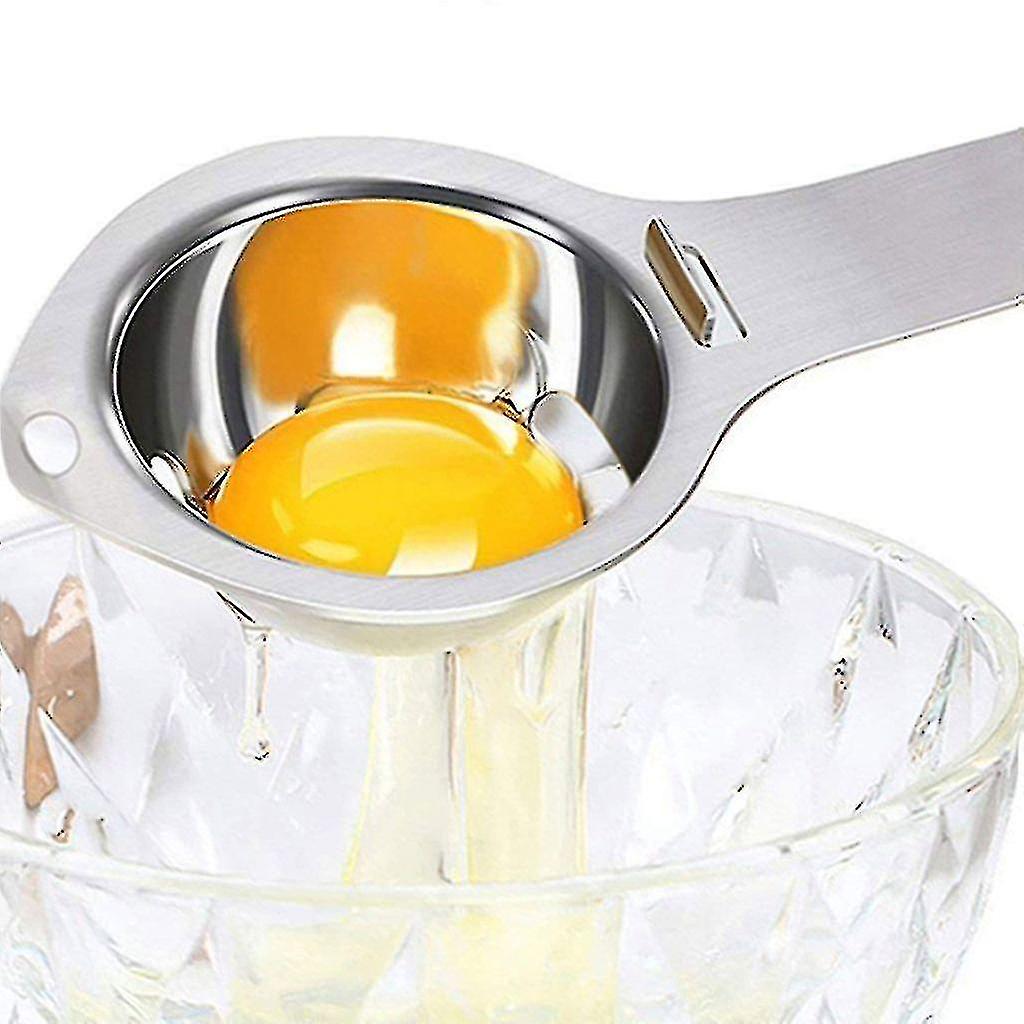 Oval Egg Separator Yolk White Filter Egg Separator Food Grade Stainless Steel(17*7cm)