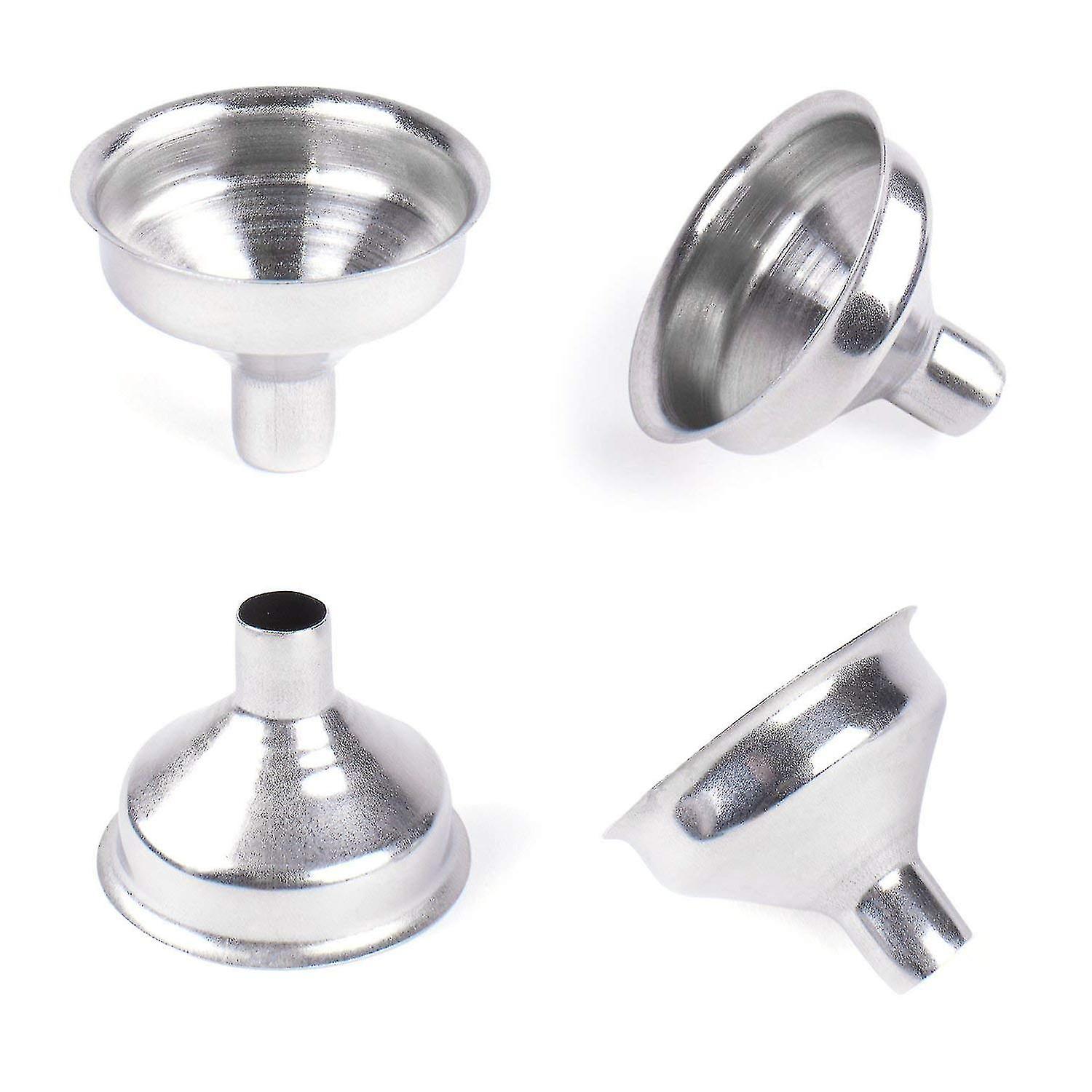 Stainless Steel Mini Funnels For Miniature Bottles，essential Oils，6pcs