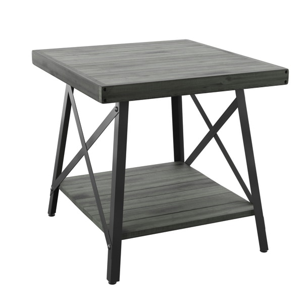 Carbon Loft Oliver Modern Rustic Wood End Table