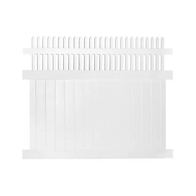 Hot sale pvc privacy with picket fence posts and rails