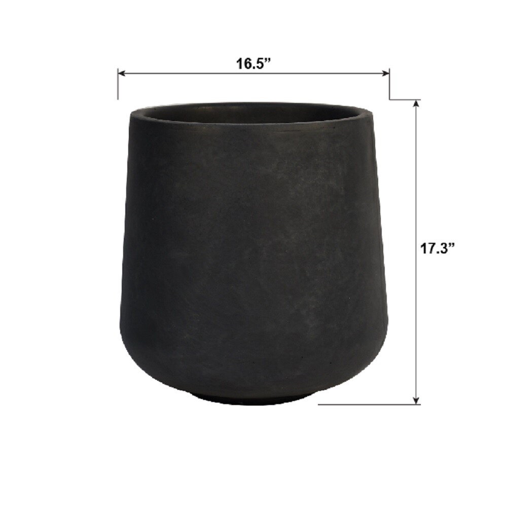 Kante 17.3 in. Tall Rounded Lightweight Outdoor Planter w/ Soft Curves