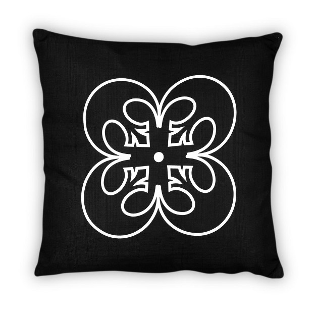 Black Square Outdoor Pillow