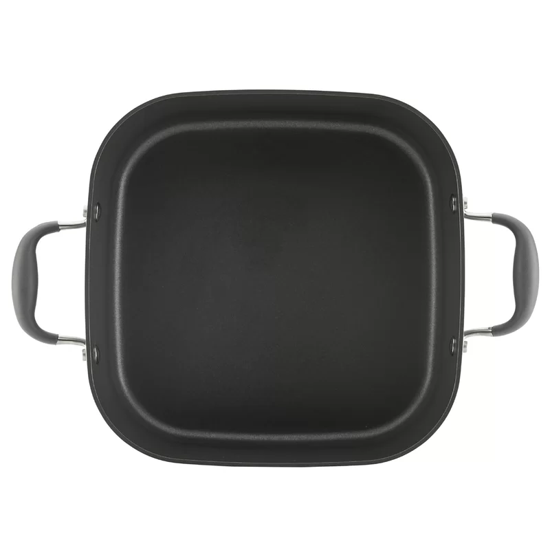 Anolon 83863 Advanced Hard Anodized Nonstick Casserole Dish/Casserole Pan with Lid - 7 Quart， Graphite Gray