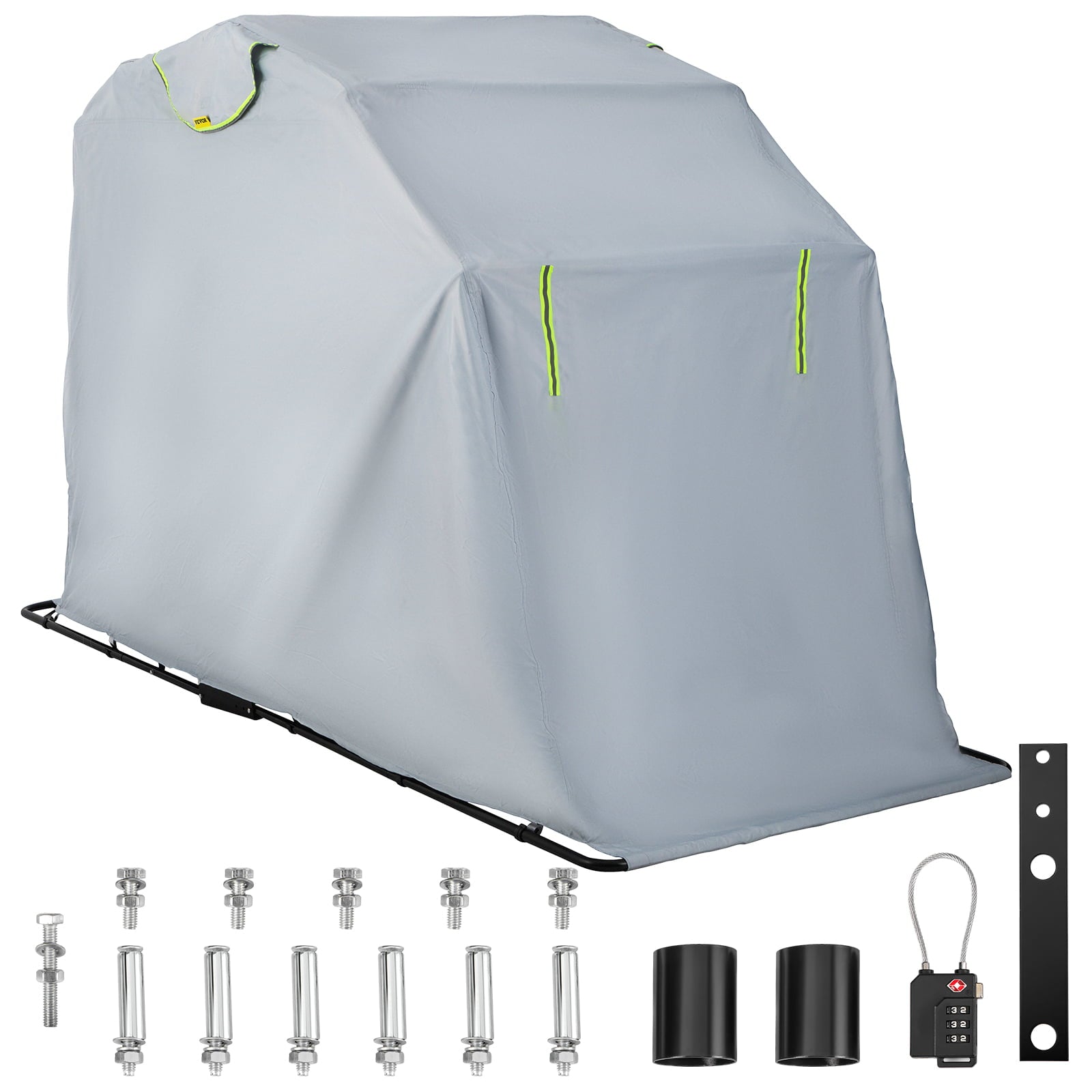 VEVOR Motorcycle Shelter， Waterproof Cover， Heavy Duty， 420D Oxford Motorbike Shed Anti-UV， 106.3