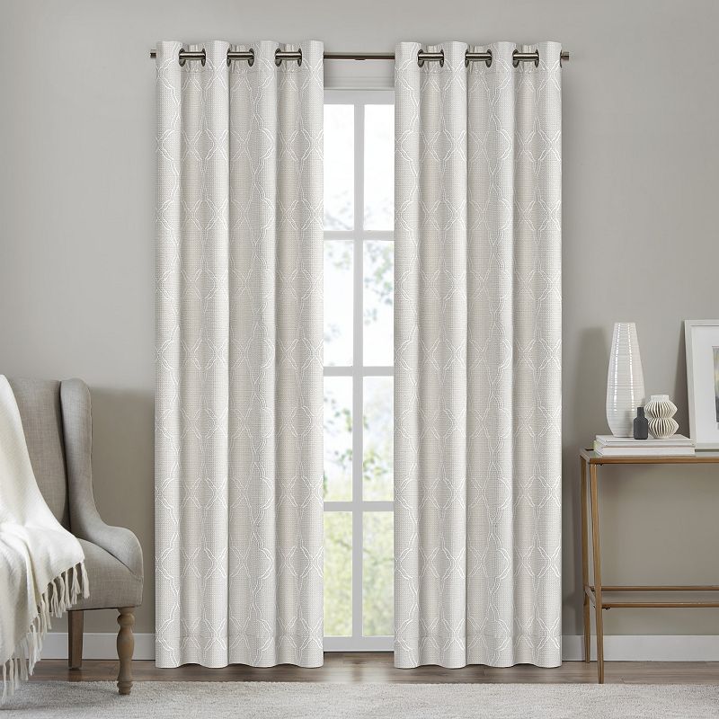 eclipse 2-panel Absolute Zero Draft Stopper Brighton Trellis Window Curtain Set