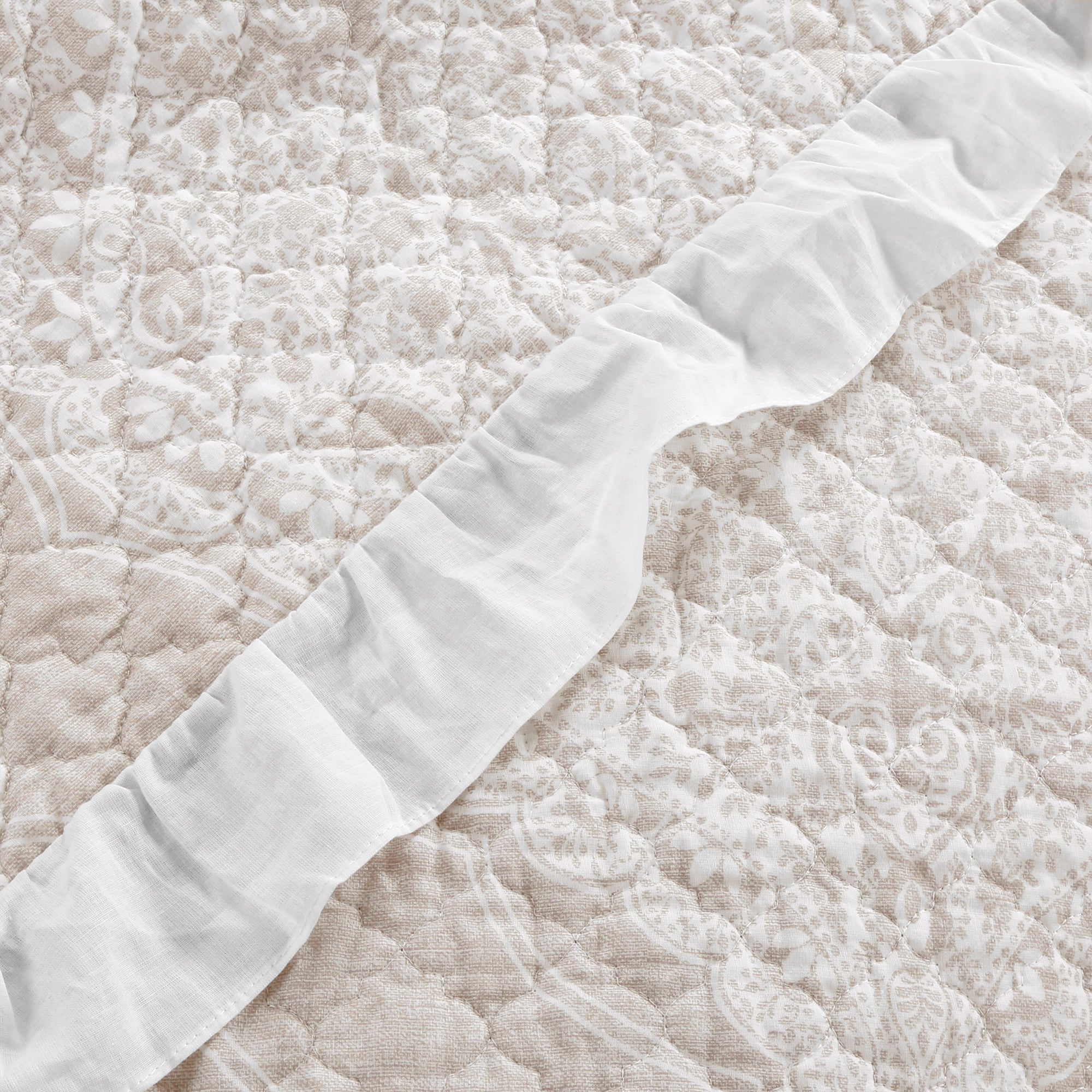 Lucianna Ruffle Edge Cotton Bedspread Set