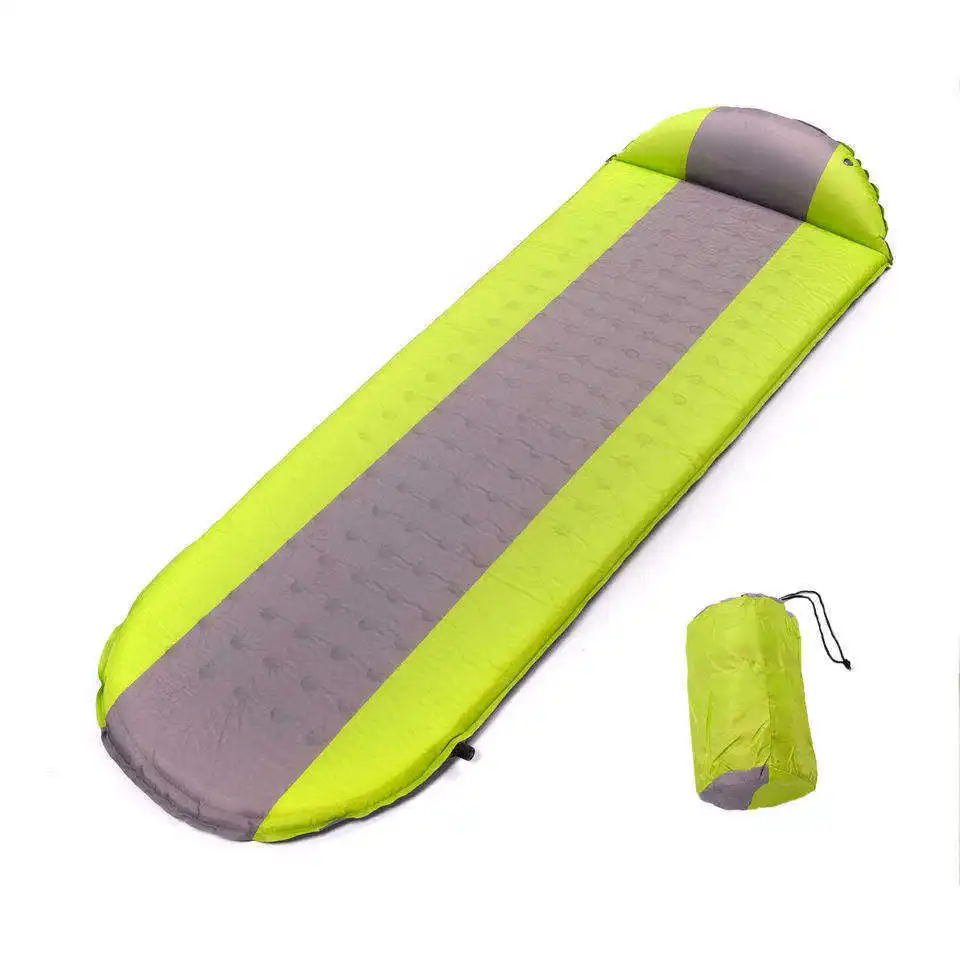 Outdoor camping mat self inflating foam sleeping pad upgraded compact air mattress