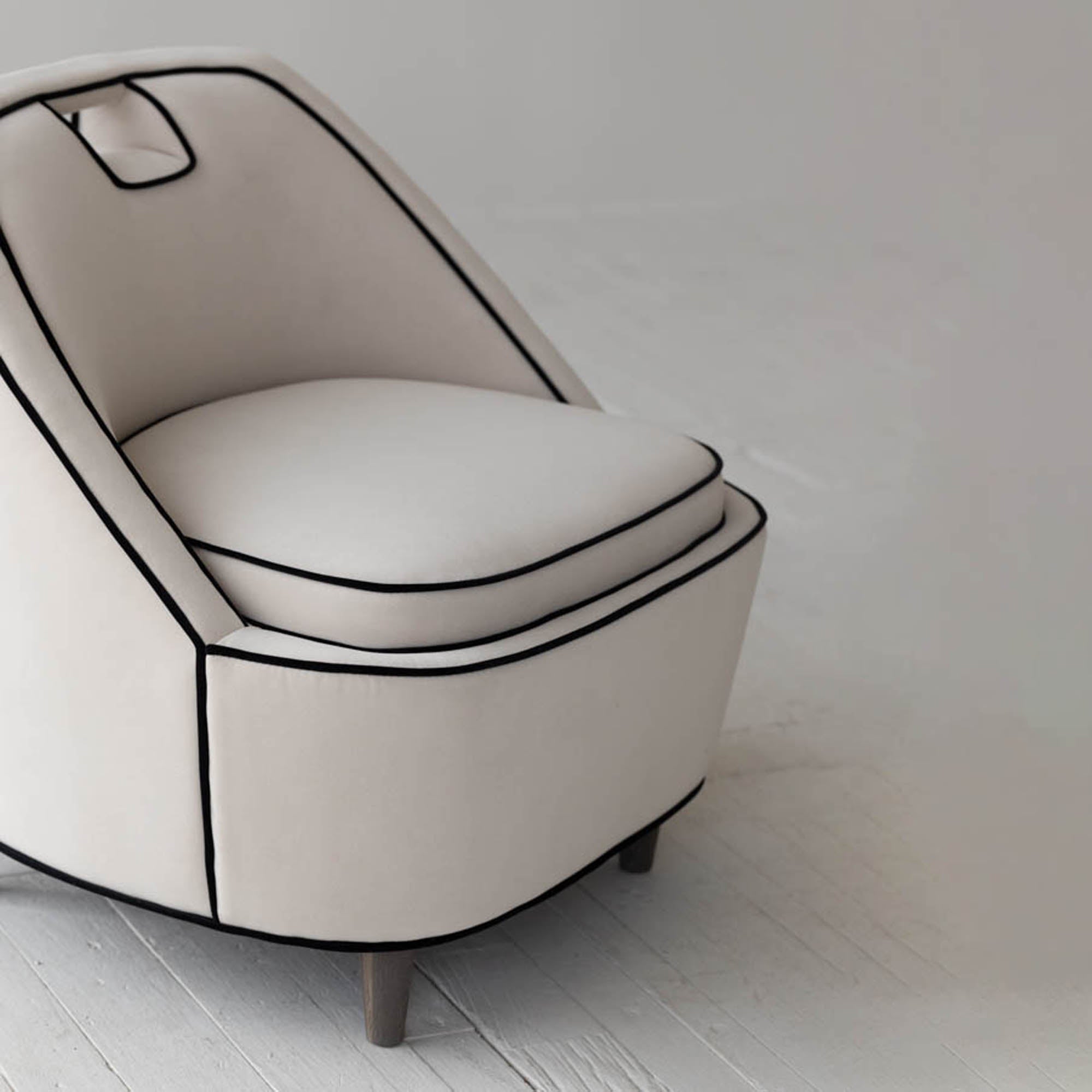 Ebony Club Chair - Ivory