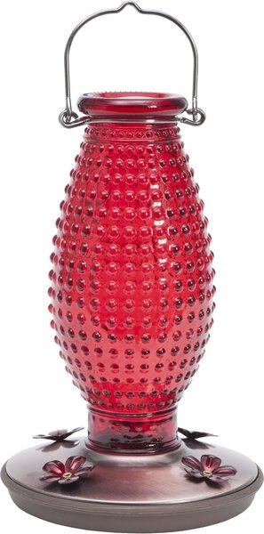 Perky-Pet Red Hobnail Vintage Hummingbird Feeder