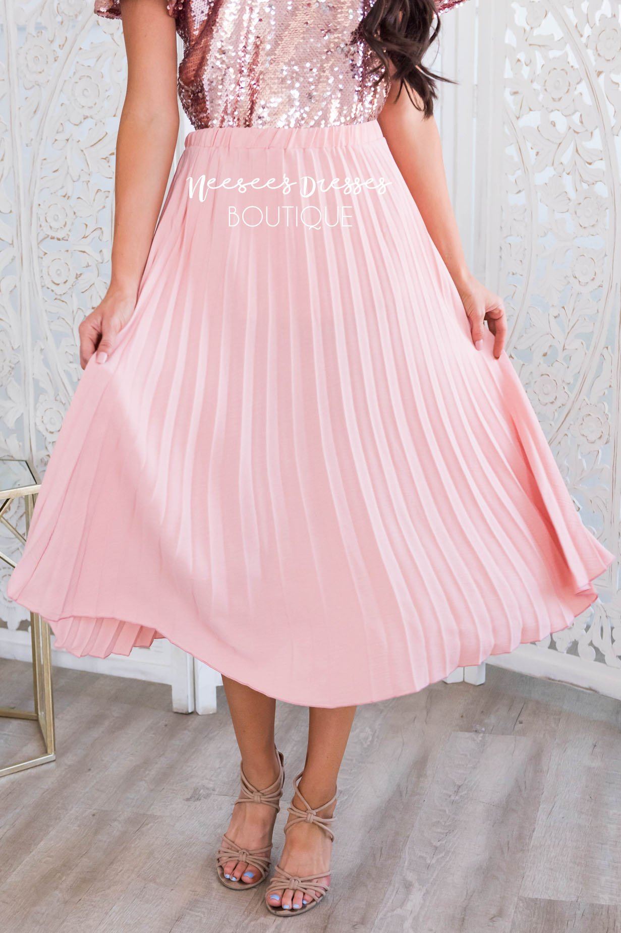 What A Darling Modest Pleat Skirt