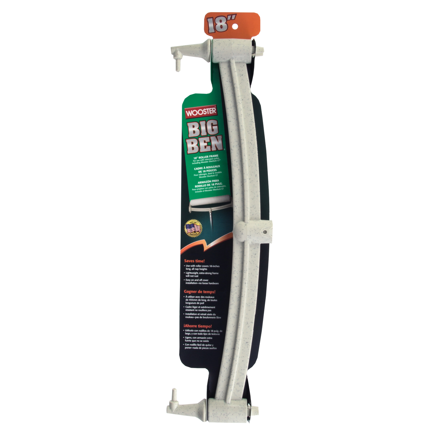 Wooster Big Ben 18 in. W Extension Pole Paint Roller Frame Threaded End