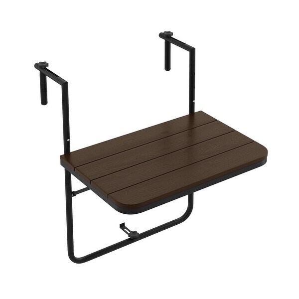 Folding Hanging Table with 3Level Adjustable Height for Patio Balcony