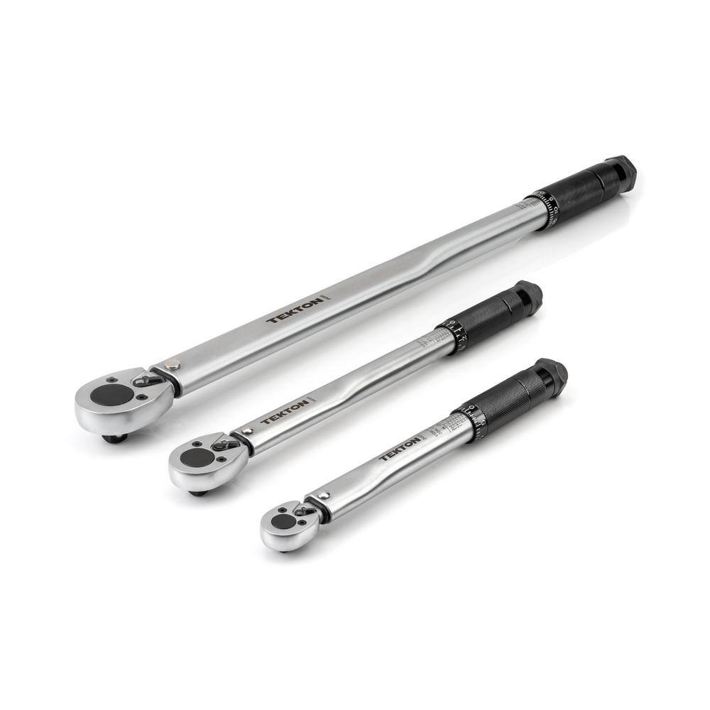 TEKTON 143812 Inch Drive Micrometer Torque Wrench Set (3-Piece) TRQ99901